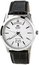 Orient EV0S005W Men's Union White Dial Brown Leather Strap Automatic Watch