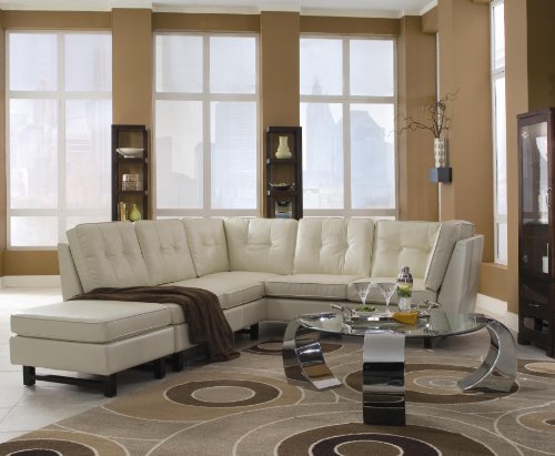 Holden Bonded Leather Sectional Sofa with Ottoman by Generations