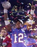 Chris Leak Florida Gators Autographed 8x10 Holding Trophy Photo with Inscription "06 CHAMPS"