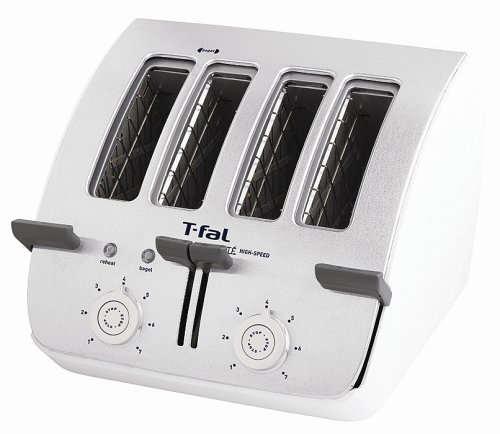 T-Fal TT7460002 Avante Deluxe 4-Slice Toaster, White