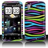 Tmobile HTC Sensation 4g Accessory - Rainbow Zebra Protective Hard Case Cov ....