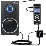 10 Watt Battery Powered Portable Amplified Audio Speaker with Dual charger also charges the Olympus DM-520