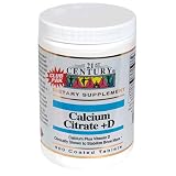 21st Century Dietary Supplement Calcium Citrate + D, Value Size , 400 caplets (Pack of 3)