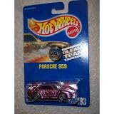 #193 Porsche 959 Dark Pink Collectible Collector Car Mattel Hot Wheels 
