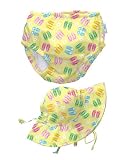 iPlay Yellowflipflopbrimhat&4Tswimdiaperset