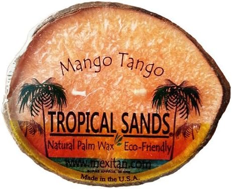 Coconut Shell Candle - Clean Burning Palm Wax Candle - Floats on Water! - 25 Hr Burn (Mango Scent)