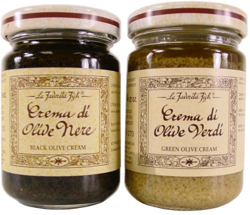 Combination Pack La Favorita Italian Crema di Olive Nere & Verdi green and black olive... by Italian Bread