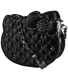 Hello Kitty Quilted Studded Black Shoulder Bag