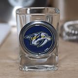 NHL Nashville Predators Crystal Coat Emblem 2 oz. Square Shot Glass