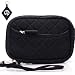 Quilted Neoprene Sleeve Case for Kodak EasyShare CX7530 Digital Camera, With External Compartment Pocket. Color: Black + NuVur ™ Keychain (FGL2ZZ3K1)