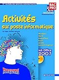 Activités sur poste informatiques MS Office-2007