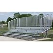 Bleacher 8R 112S 21' W/VERTICAL RAIL - Playground Equipment