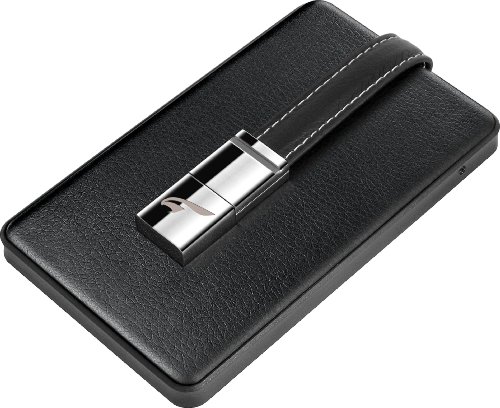 Eagle Tech ET-CS2BSU2-BK 2.5-inch SATA to USB Portable HDD Enclosure w/Built-in USB cable (Leather Edition)