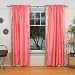 Peach Pink 84-inch Rod Pocket Sheer Sari Curtain Panel (India) - Pair