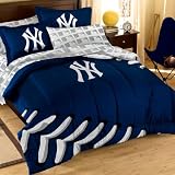 New York Yankees MLB Twin-Full Embroidered Comforter With Shams