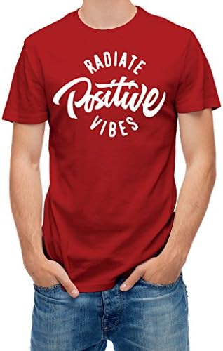 T-shirt Radiate positive vibes positive message Red Tango XXL