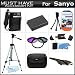Must Have Accessory Kit For Sanyo VPC-HD2000A Xacti High Definition Camcorder Includes Extended (1850 Mah) Replacement DB-L50AU Battery + AC/DC Charger + Deluxe Case + Tripod + Mini HDMI Cable + 3PC Filter Kit (UV-CPL-FLD) + USB 2.0 SD Reader + More