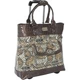 Adrienne Vittadini Animal Print Rolling Laptop Bag