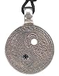 Celtic Yin Yang Design Pewter Pendant Necklace