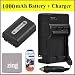 Replacement NP-FH50 Battery + Charger for Sony Alpha DSLRA230 DSLRA290 DSLRA330 DSLRA380 DSLRA390 Digital SLR Camera + More!!