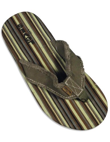 Levi's - Mens Flip Flop Sandal, Olive, Milk Chocolate