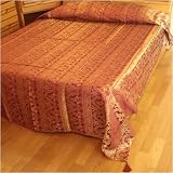 4 Apsaras Bedspread - Red