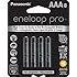 Panasonic BK-4HCCA8BA Eneloop Pro AAA New High Capacity 950mAh Typical Ni-MH Pre-Charged Rechargeable Batteries, Pack of 8