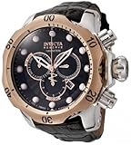 Invicta Men's 0360 Reserve Collection Venom Chronograph Black Leather Watch