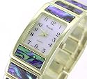 New EXCLUSIVE Abalone Shell Ladies Bracelet Gold Watch