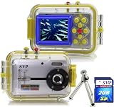 SVP Acqua DC-1251S 12MP Max. Digital Still Camera with waterproof case (SVP 2GB High Speed SD Card & Tripod Included)