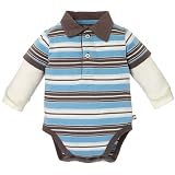 faux-layered polo bodysuit