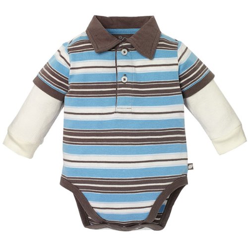 faux-layered polo bodysuit