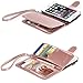 BENTOBEN Compatible with iPhone 6 Case, Flip Folio Premium Faux Leather Cover Wallet Credit Card Slots Cash Holder Wristlet Detachable Slim Case for iPhone 6/6S 4.7 inch [Patented Pattern], Rose Gold