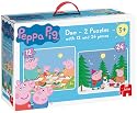 Jumbo Puzzle Peppa Pig Duo Puzzle (12 and 24 Pieces)