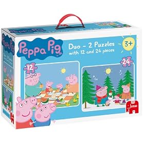 Jumbo Puzzle Peppa Pig Duo Puzzle (12 and 24 Pieces)