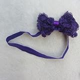 Qandsweet Baby Girl's Headbands Lace Bowknot (10 Pack)