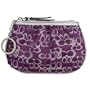 Coach Signature Lurex Mini Skinny Coin Case Bag 42035 Plum
