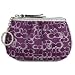 Coach Signature Lurex Mini Skinny Coin Case Bag 42035 Plum