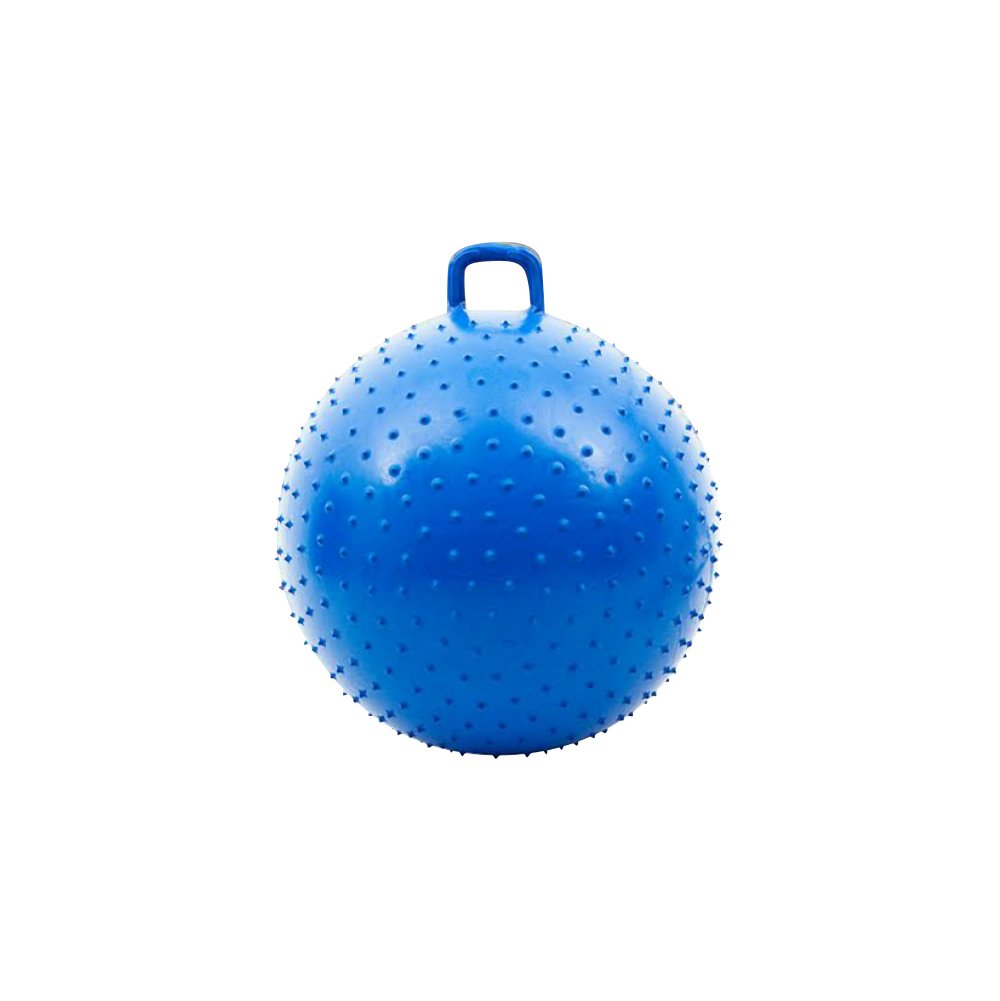 36" Deep Blue Knobby Bouncy Ball with Handle. Perfect for Tall Kids to