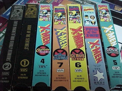  X-men Animated Collection : 7 Movies pryde of the x-men , cold vengeance,juggernaut , Creators Choice 1&2 (enter magneto , deadly reunions,night of the sentinels),captive hearts,slave island