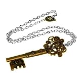 Brass Steampunk Key Pendant Necklace