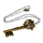 Brass Steampunk Key Pendant Necklace
