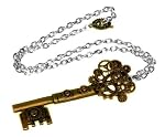Brass Steampunk Key Pendant Necklace