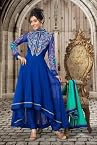 Blue Georgette & Net Salwar Kameez