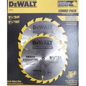 Dewalt Combo Pack 2 Ultra Sharp Construction Grade Carbide Blades (1)- 5-3/8