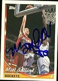 Matt Bullard Autographed/Hand Signed Basketball Card (Houston Rockets) 1993 Topps #17