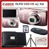 Canon Powershot 500 HS Digital ELPH Camera (Pink) w/ SSE "Executive Package ....