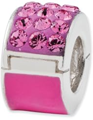 Sterling Silver s Pink Swarovski Elements Bead by Reflection Beads, Best Quality Free Gift Box Satisfaction Guaranteed