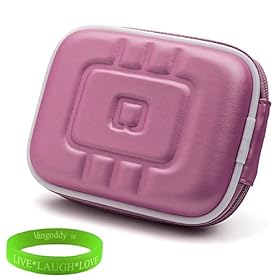 Eva Purple point and shoot digital camera case with Reinforced Zipper and Unique Extra Thick Design to fit all modles of your Nikon COOLPIX L26 or Nikon COOLPIX L25 , and Small Nikon Accessories + Green Vangoddy Bracelet!!!