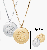 Avon mark Have a Heart Necklace Silvertone